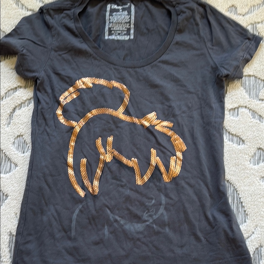 Tinkerbell Cotton Tee in Dark Gray